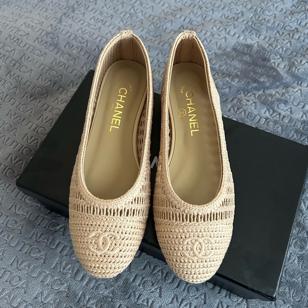Beige Crochet Loafers